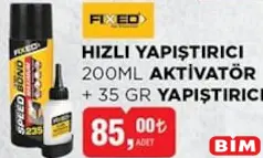 FİXED HIZLI YAPIŞTIRICI 200 ML AKTİVATÖR + 35 GR YAPIŞTIRICI
